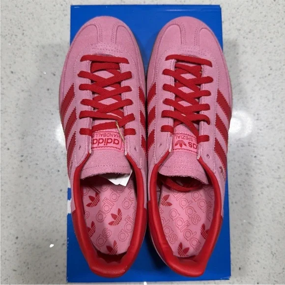 adidas Spezial Men's Pink and Red Suede Sneakers - Picture 4 of 6